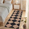 Coucheta Checkered Jute Runner Rug, Non-Slip Machine Washable Indoor Outdoor Rug, Farmhouse Style, Multi-Color & Size - 2 of 4