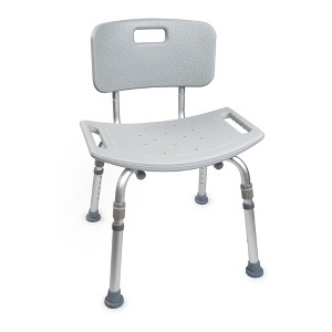 McKesson Bath Bench 19.25" W 11-1/2 Inch Seat Depth 400 lbs. Weight Capacity, 4 Ct - 1 of 4