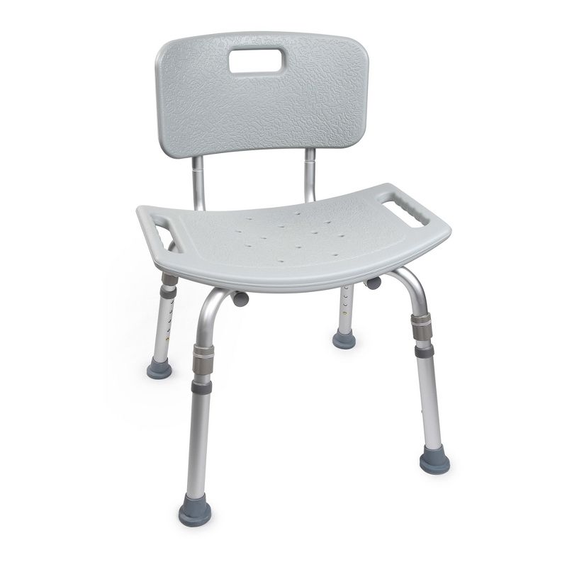 McKesson Bath Bench 19.25" W 11-1/2 Inch Seat Depth 400 lbs. Weight Capacity, 4 Ct, 1 of 5