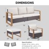 Buenhomino 5Pieces Patio Furniture Set, Outdoor Wicker Sofa Couch with Metal Armrest, Swivel Rocking Chairs, Ottomans - 3 of 4