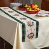 Unique Bargains Christmas Table Runner Green White Black 72"x13" 1 Pc - 2 of 4