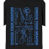 Clue Choose Your Weapon Line Art Adult Black Crew Neck Short Sleeve T-shirt - 4 of 4