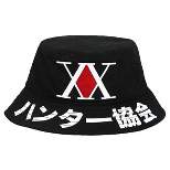 Hunter X Hunter Logo And Face Black unisex Summer Travel Beach Sun bucket Hat