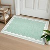 Scalloped Pattern Rugs for Living Room Bedroom Soft Non Slip Low Pile Throw Carpet Washable Foldable Area Rug - 3 of 4