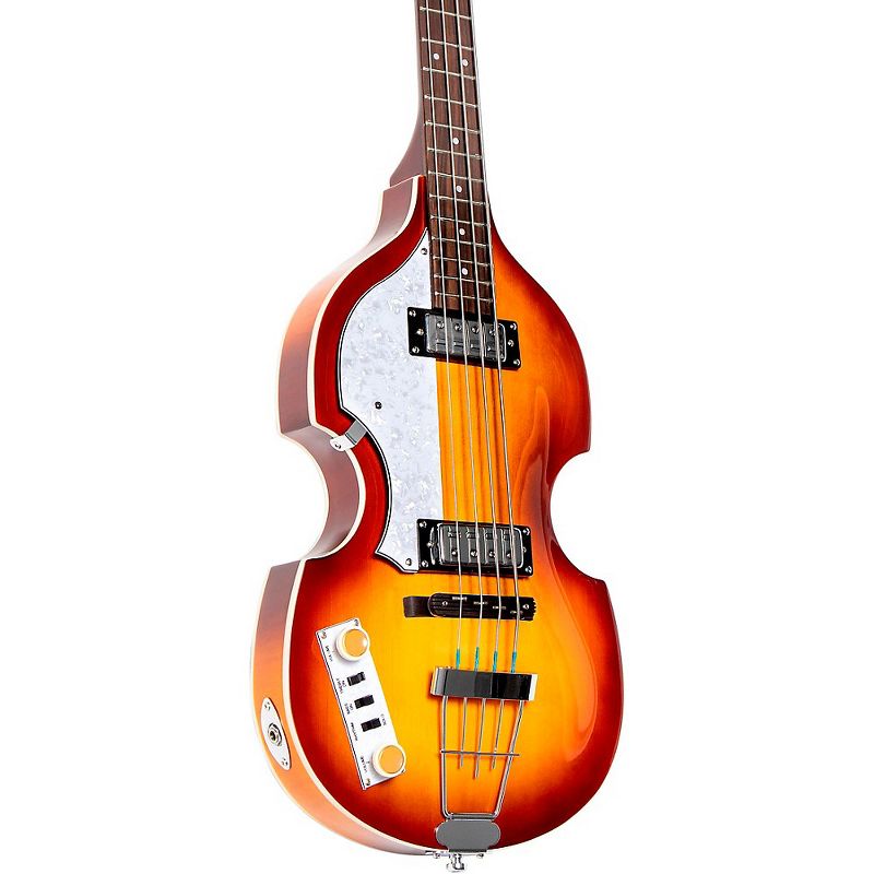 Hofner Ignition Series Left-Handed Short-Scale Violin Bass Sunburst, 5 of 7