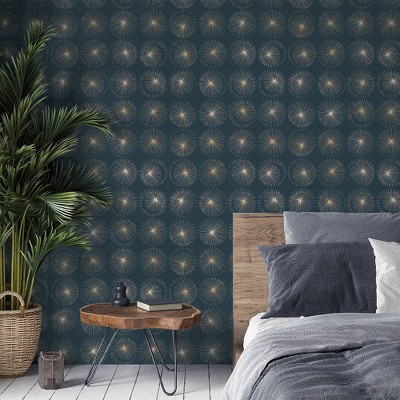 Midnight Starburst Geometric Self-Adhesive Removable Wallpaper