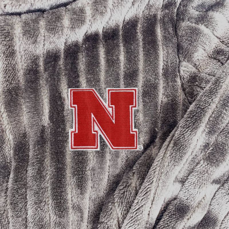 NCAA Nebraska Cornhuskers Ribbed Silk Touch Robe, 2 of 4