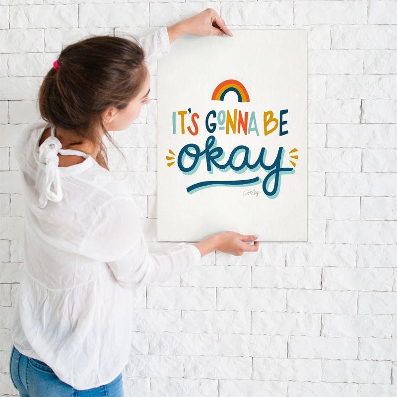 Americanflat Farmhouse Wall Art Room Decor - Classic Blue Its Gonna Be Okay by Cat Coquillette, 2 of 7
