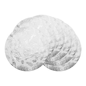 REGALWOVEN Placemats Set of 6 Plastic Placemats for Kitchen Dining Table Decor Table Placemats Wipeable Floral Table Mat - 1 of 4