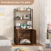 Whizmax Cat Litter Box Enclosure with Shelf Storage, 2-in-1 Hidden Cat Washroom Furniture, Indoor Cat Cabinet for Most Litter Box - 4 of 4