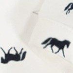 soft white with horse print