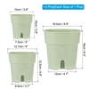 Unique Bargains Durable Lightweight PP Plastic Indoor Planter 1 Set - 2 of 4