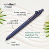 Zento uniball 4pk Gel Pen 0.7mm Medium Point Black Ink Muted Cool Barrel: Retractable Rollerball, Quick Drying, Stationery - 4 of 4