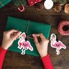 Big Dot of Happiness Flamingle Bells - Tropical Christmas Party Decorations - Christmas Tree Ornaments - Set of 12 - 3 of 4