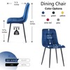 NicBex Velvet Dining Chairs Set of 4,Armless Kitchen Chairs with Tufted Backrest and Black Metal Legs for Dining Room,Kitchen - 3 of 4