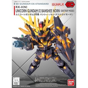 Bandai Spirits SD EX-Standard RX-0 Unicorn Gundam Banshee Norn (Destroy) Model Kit - 1 of 3