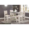 NicBex 42" Round Dining Table Set for 4 Counter Height Wooden Dining Table Built-in Shelves with 4 Chairs for Kitchen - 3 of 4
