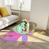 Artloge 37.4x19.7x14.2in Acrylic Iridescent Coffee Table Rainbow Color Round Side Table with PVC Mat - 3 of 4