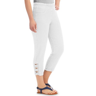 Collections Etc Decorative Denim Capris
