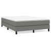 Bed Frame Dark Grey Polyester, Plywood, Engineered Wood Full - 2 of 4