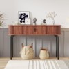 47" Fluted Console Table with Drawers, Narrow Entryway Tables with Storage and Shelves - 4 of 4