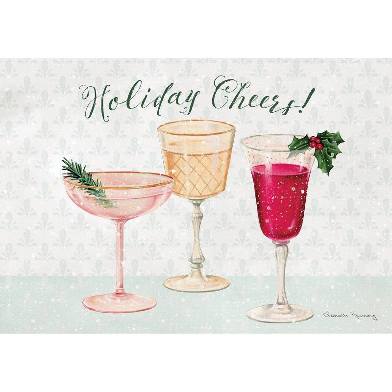 12ct Cheers Boxed Christmas Cards, 1 of 4