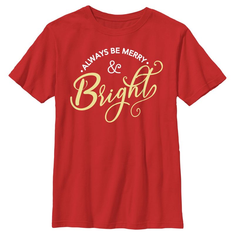 Boy's Lost Gods Always Be Merry & Bright T-Shirt, 1 of 5