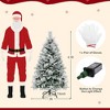 Costway 4.5 FT/6FT/7ft Pre-Lit Snow Flocked Christmas Tree Hinged Xmas Tree with8 Modes 160/240/320 Lights - image 4 of 4