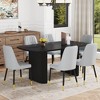7-Piece Dining Set with MDF Table and 6 Chairs with PU Cushions - 3 of 4