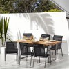vidaXL Patio Chairs 6 pcs Steel and Textilene Black - 2 of 4