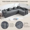 MOONMISS Convertible Corduroy Folding Sofa Bed, with Fixed Frame and Pillow Back Handrail, Folding Memory Foam Bed For Dormitory,Apt - 3 of 4