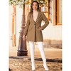 INSPIRE CHIC Women's Regular Fit Notched Lapel Long Sleeve Buttoned Classic Coat - 3 of 4