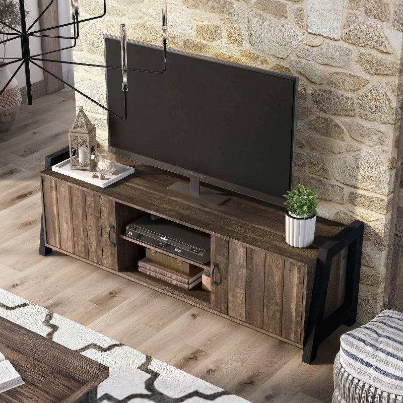 Kolher TV Stand for TVs up to 75&#34; Brown - HOMES: Inside + Out, 5 of 11