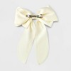 Satin Bow Hair Barrette - A New Day™ Black