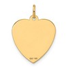 Black Bow Jewelry 14k Yellow Gold Happy Birthday Heart Disc Charm or Pendant, 18mm - 3 of 4