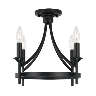 Capital Lighting Peyton 4 - Light Semi-Flush Mount in  Matte Black