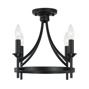 Capital Lighting Peyton 4 - Light Semi-Flush Mount in  Matte Black - 1 of 4
