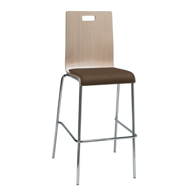 Jive Barstool Fudge Fabric Seat Natural - KFI