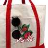 Mississippi Valley State University Primary Logo Canvas Tote Bag With External Pocket, Reusable Shoulder Bag for Shopping, School, Beach - 2 of 4