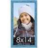 PosterPalooza | Photo Size Shabby Chic Blue Picture Frame - UV Acrylic, Foam Board Backing, Hanging Hardware - 2 of 4