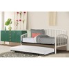 Twin Carolina Daybed with Suspension Deck and Rollout Trundle White - Hillsdale Furniture - image 2 of 4