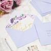 Paper Junkie 50 Pack Lavender A7 Envelopes with Floral Liner, for Thank You Cards, Invitations, 5.2 x 7.2 in - 2 of 4