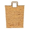 Square Handwoven Water Hyacinth and Seagrass Basket with Handles, Natural - 4 of 4