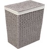 Honey Can Do 7-Piece Twisted Paper Rope Woven Bathroom Storage Basket Set, Gray