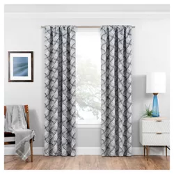 1pc 37"x95" Blackout Benchley Thermaweave Curtain Panel Gray - Eclipse