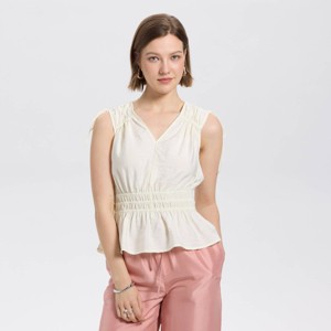 Women's Gathered Woven Tank Top - A New Day™ - 1 of 3