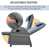 Adjustable Two-Seater Rattan Outdoor Set with Coffee Table, Ideal for Courtyard, Poolside, and Balcony - 3 of 4