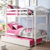 Infurnic Beds, Bunk Bed Twin Over Twin with Ladder, High Guardrail and 2 Drawers, Space Saving Bunk Bed for Kids Boys Girls, White, 79.9"*16.9"*75" - 2 of 4