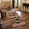 Multi Lodge Area Rug 2 ft. x 3 ft. ¨C Red Rustic Cabin Accent Rug, Durable Non-Shedding Entry Mat, 100% Polypropylene - Nertpow - 2 of 4