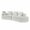 Christopher Knight Home 116" Modern Curved Sectional Sofa with High-Density Sponge and 4 Pillows - 4 of 4